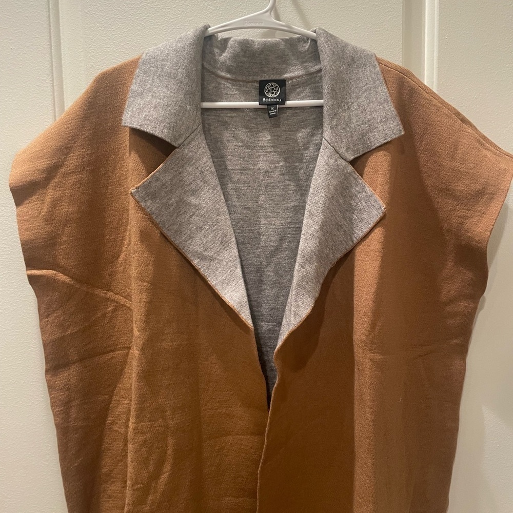 NEW…Bobeau Open Front Short Sleeve Sweater - Picture 3 of 5